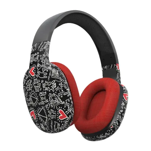 [8021735202073] Celly KEITH HARING Headset Wireless On-Ear Black KHWHEADPHONE