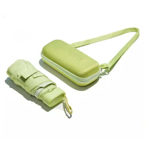 [8021735210429] Muitomas Ombrello Pieghevole Con Custodia Inclusa Green UMBRCASEGN