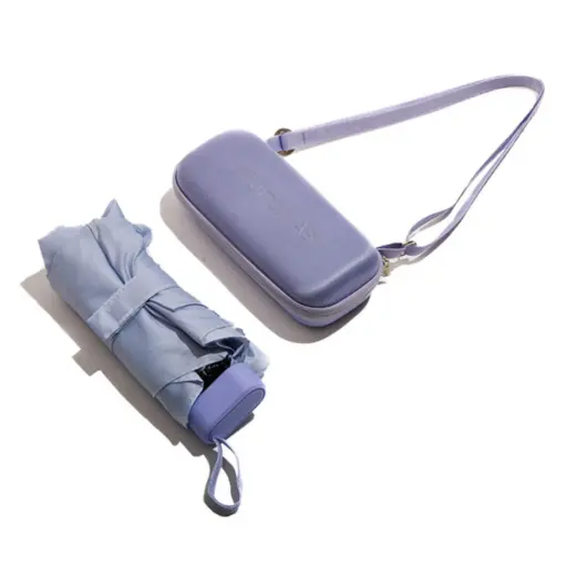 [8021735210078] Muitomas Folding Umbrella with Included Case Violet UMBRCASEVL