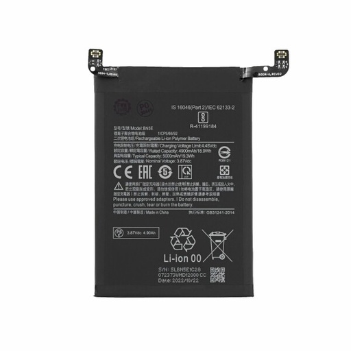 [20196] Xiaomi Battery Xiaomi Redmi Note 12 Pro 4G Note 11 Pro 5G Note 11 Pro Poco X4 Pro 5G BN5E Compatible (46020000A2LM 46020000CQ1G 46020000A41G) 