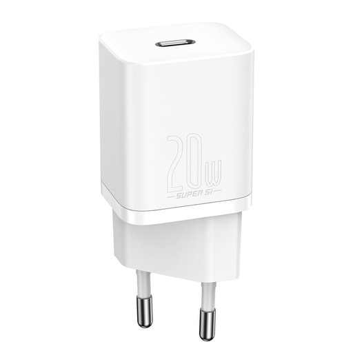 [6953156230002] Baseus Caricabatterie USB-C 20W Super-Si QC White CCSUP-B02