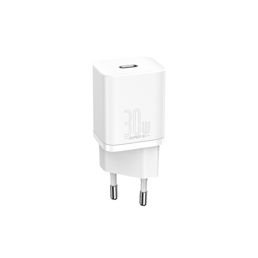 [6953156205079] Baseus Caricabatterie USB-C 30W Super-Si QC White CCSUP-J02