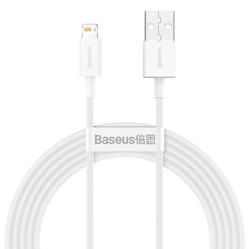 [6953156205468] Baseus Data Cable Lightning (2m) 2.4A Superior Series White CALYS-C02