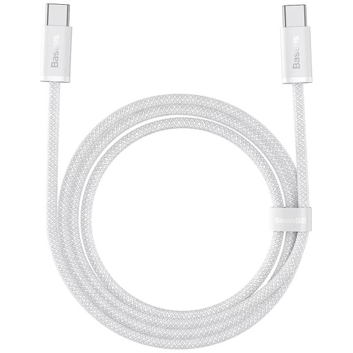 [6932172601980] Baseus Data Cable Type-C to Type-C 100W 1mt Dynamic Series white CALD000202