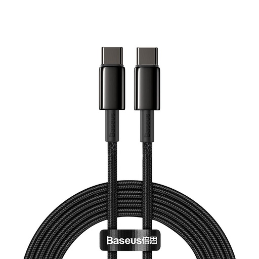 [6953156232068] Baseus Data Cable Type-C to Type-C 100W 2mt tungsten gold black CATWJA01