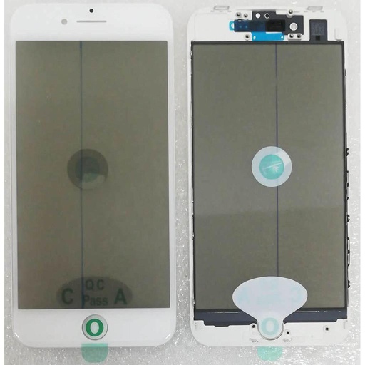 [5601] Glass Lcd for iPhone 8 white con frame, oca e polarizer A80glapw0