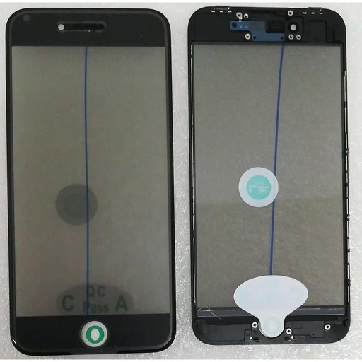[5602] Vetro Lcd per iPhone 8 black con frame, oca e polarizer