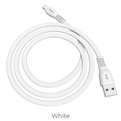 [6931474711663] Hoco data cable Lightning 2.4A 1mt noah white X40