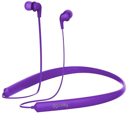 [8021735731856] Celly Earphones Bluetooth stereo Bh Nec purple BHNECKPL