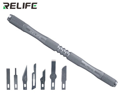 [6971806512612] Relife Knife with 7 different blades for removing chips - RL-101B