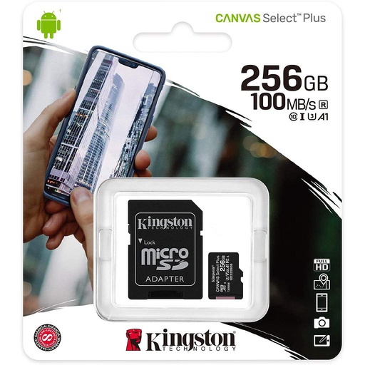 [740617298710] Kingston Micro SD 256GB canvas select plus SDCS2/256GB