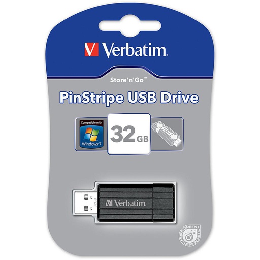 [023942490647] Verbatim PenDrive 32GB 2.0 Pinstripe 49064