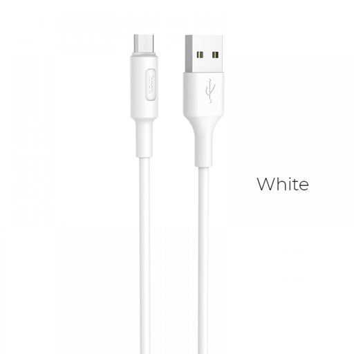[6957531080138] Hoco Cavo Dati micro USB X25 PVC 2.0A 1mt white
